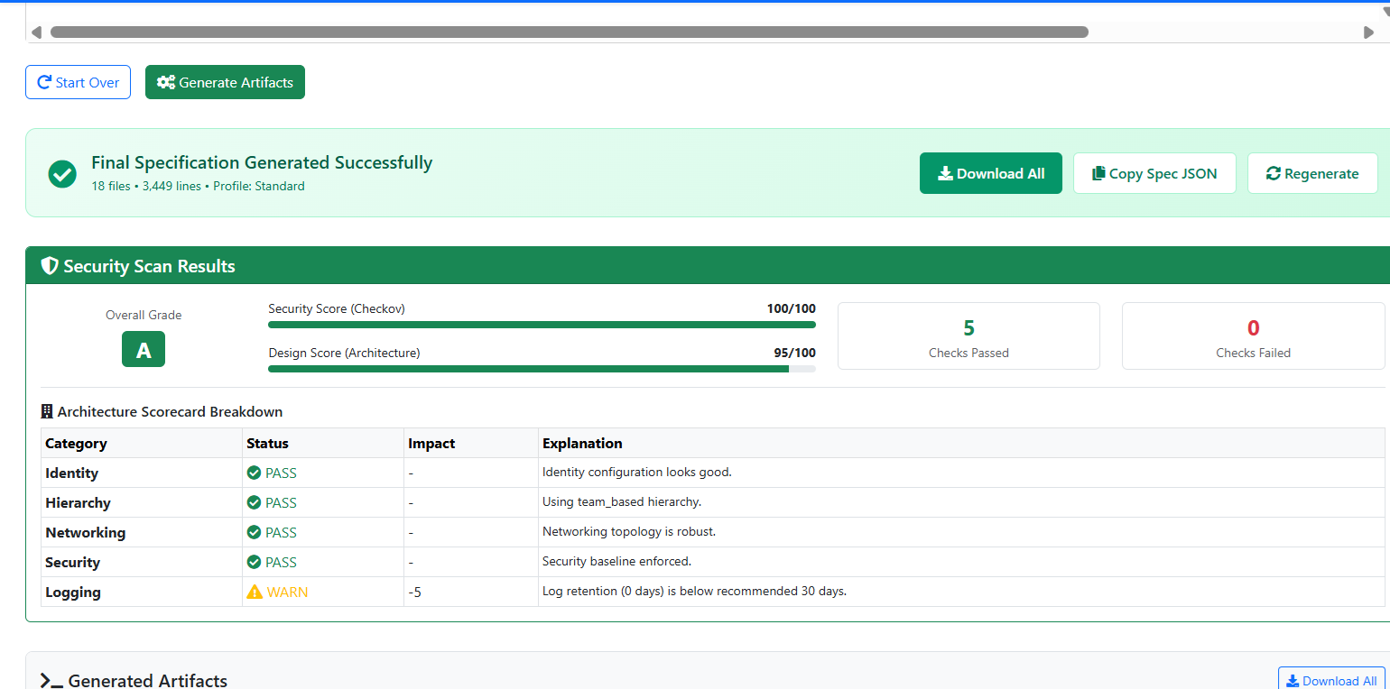 Merlin Generation Results — Terraform files, documentation, and architecture diagrams